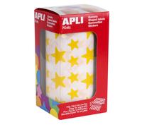 Apli kids 4887 - rollo de gomets estrella, color amarillo