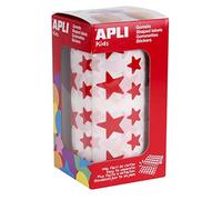 APLI Kids 4889 - Rollo de gomets estrella, color rojo