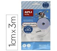 APLI Kids 17795 - Cinta termoadhesiva 3 m - Adecuado para identificar ropa infantil o escolar, Color Blanco, 1 unidad