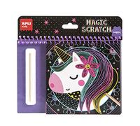 APLI Kids- Bloc láminas para rascar Happy, 8 Hojas Magic scracth (17150)