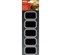 APLI Kids - Etiquetas Removibles Octagonales Acabado Pizarra 65X41 Mm Apli