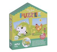 APLI Kids- My First Puzle con Gomets, Multicolor (17656)