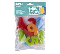 APLI Kids - Paint & Fun Sellos de Esponja 123, 10 Piezas, Multicolor (17466)