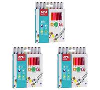 APLI Kids Rotulador, Amarillo, 8 Ud (Paquete de 3)