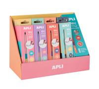 Apli mini infinite pencil expositor con 20 packs de mini lapices infin