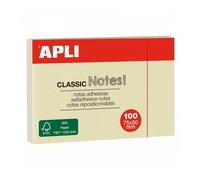 Apli Notas Adhesivas 50x75mm Amarillo 100 Hojas Pack 12 Unidades