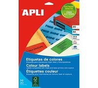Apli Paper Ref. 1601 Etiquetas Adhesivas Rojas I/L/C A4
