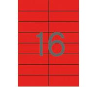 Apli self-adhesive labels 105 x 37mm red etiqueta autoadhesiva rojo 32