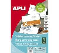 APLI Tarjetas de Visita Blanco 50 Hojas 90 x 50,8 mm