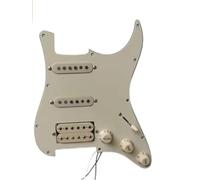 Aplicable a guitarra eléctrica ST tres pastillas de un solo panel golpeadores de varios colores montaje de cableado accesorios de recogida Kit Pastillas Pickguard(Beige single single double)