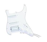 Aplicable a guitarra eléctrica ST tres pastillas de un solo panel golpeadores de varios colores montaje de cableado accesorios de recogida Kit Pastillas Pickguard(Off-white single single double)