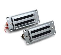 Aplicable A Mini Guitarra Eléctrica LP, Doble Bobina, 68 X 29 Mm, Pequeña, Doble Pastilla De Bloque, Marco De Metal Cromado(Set)
