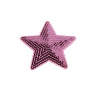 AplicacióN Bordada 10 Uds Parches De Estrellas Lentejuelas Grandes Bordados Apliques Tela Brillante Manualidades Retales DIY Costura Jeans DIY(Pink)
