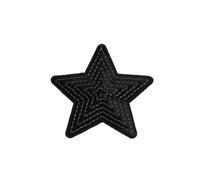 AplicacióN Bordada 10 Uds Parches De Estrellas Lentejuelas Grandes Bordados Apliques Tela Brillante Manualidades Retales DIY Costura Jeans DIY(Black)