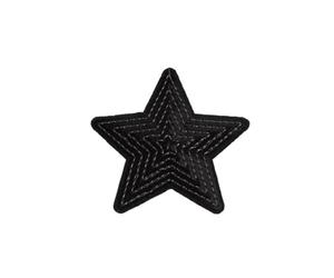 AplicacióN Bordada 10 Uds Parches De Estrellas Lentejuelas Grandes Bordados Apliques Tela Brillante Manualidades Retales DIY Costura Jeans DIY(Black)