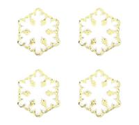 AplicacióN Bordada Phnom Penh-bordado for toalla, emblema navideño, accesorios de ropa, insignia, pegatina bordada, parches termoadhesivos, 4 Uds DIY(Snowflake)