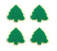 AplicacióN Bordada Phnom Penh-bordado for toalla, emblema navideño, accesorios de ropa, insignia, pegatina bordada, parches termoadhesivos, 4 Uds DIY(Christmas tree)