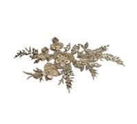 Aplicación de encaje con abalorios 4 unids/lote de parches encaje bordado con cuentas, apliques flores, chaqueta, vestido boda, ropa, accesorios decorativos DIY(Color 5)