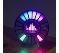 Aplicación de micrófono integrada de alta sensibilidad, 8 modos Agc, luz RGB HD activada por sonido paranormal de 2 K, con control de velocidad (para aplicación Vibes), herramienta de investigación de