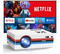 [Licencia de Netflix y Dolby Audio] Proyector con WiFi 6 y soporte Bluetooth 4K, proyector nativo FUDONI 600ANSI 1080P para exteriores, Keystone automático/enfoque eléctrico, con