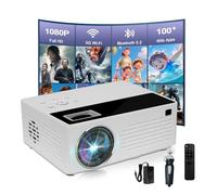 [Aplicaciones integradas] Proyector inteligente Bluetooth WiFi 5G, viene con un mini soporte, mini proyector con altavoz estéreo, compatible con proyector portátil HD compatible con TV Stick