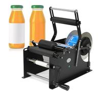 Aplicador automático de etiquetas de botellas, máquina etiquetadora eléctrica para botellas de 20-80 mm de diámetro, etiquetado redondo eficiente, fácil de usar para el hogar o el negocio