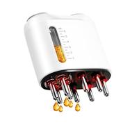 Aplicador de aceite capilar, peine eléctrico de masaje del cuero cabelludo, herramienta nutritiva portátil con amasado de 360°, impermeable IPX5, ventana de escala visible para el hogar, viajes y
