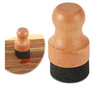 Aplicador de Aceite para Tabla de Cortar, 9,5x5x5 cm Aplicador de Cera para Tabla de Cortar de Madera con Mango Accesorios para Aplicador de Tabla de Cortar para Encimeras (Marrón)