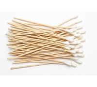 Aplicador de algodón con punta de algodón de 15,2 cm con mango de madera (300 unidades)