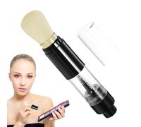 Aplicador De Brocha Para Polvos - Brocha De Maquillaje Retráctil, Diseño De Cerdas | Herramienta De Polvo De Estampado Recargable, Base Y Aplicación De Rubor, Bronceador Perfecto Para Pro