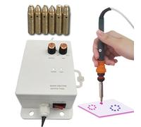 Aplicador de diamantes de imitación para ropa, kit de deslumbramiento con 6 puntas de latón, temperatura y succión ajustables, autocebante, aplicador de varilla para cristales, ropa