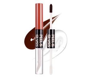 Aplicador de doble lápiz labial exfoliante con aceite de labios, manchas de tatuaje, pintalabios líquido mate, duradero, impermeable, antiadherente, pintalabios (#07 Lovely Stain)