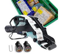 Aplicador de etiquetas de mano para calcomanías de código de barras, solución eficiente de etiquetado de superficies planas y curvas, ideal para la organización minorista y de almacén