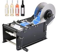 Aplicador de etiquetas semiautomático para botellas redondas, ajustable para varios tamaños, 30 etiquetas por minuto