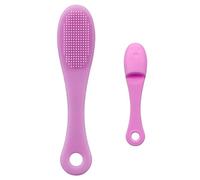 Aplicador de lavado facial, limpiador exfoliante de poros, esponja de mano | ligera, cepillo de pulido de superficies no irritantes, almohadilla de agarre compacta flexible, rutina de renovación de la
