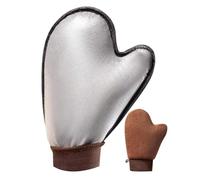 Aplicador de loción bronceadora de doble cara Fake Tan Mitt, guante de aplicación de bronceado falso, guante de bronceado con muñeca elástica antideslizante y pulgar para mousse, loción, cuidado de la