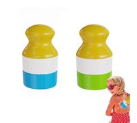 Aplicador de pantalla solar | Built in ball applicator, refillable sealing device | 3.4 oz built-in capacity, suitable for children and adults traveling (azul + verde 2 juegos)