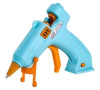 Aplicador de pegamento caliente recargable azul, mini aplicador de pegamento inalámbrico con carga USB, precalentamiento de 3-5 minutos, potencia de 20 W, diseño compacto de mano, para manualidades en