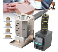 Aplicador de pegamento de rodillo adhesivo termofusible, temperatura ajustable de 50 a 220 °C con múltiples puntas de aplicador, ideal para soluciones de embalaje comercial