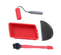 Aplicador De Pegamento Para Carpintería - Rodillo Aplicador de Pegamento con Bandeja Integrada | Herramienta Manual Portátil Con Pincel Y Escobilla Conjunto De Collage Para Bricolaje, Arte Y Ocio
