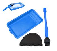 Aplicador de pegamento para madera - cepillo de silicona, kit de bandeja | Herramienta de procesamiento de leña multifuncional, silicona completa artesanía proyectos de bricolaje -da -te aplicaciones