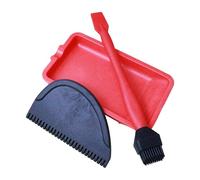 Aplicador de pegamento para madera, pincel de silicona y bandeja, juego de 3 piezas con peine, herramienta duradera y antiadherente para carpintería, reparación de muebles, bricolaje
