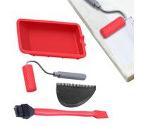 Aplicador de pegamento para madera - Rodillo manejable con bandeja de llenado, herramienta manual portátil con cepillo y escobilla de goma, juego de pegado para bricolaje, arte y ocio creativo