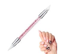Aplicador de pintura para uñas, aplicador de polvo cromado con punta punteada, juego de lápices de uñas con estrás, cepillos de uñas para diseño de efecto 3D, ideal para manicura y desig