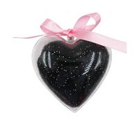 Aplicador de polvo corporal - Esponja de polvo en forma de corazón, y de pelo largo, lavable para cuerpo de bebé