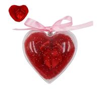Aplicador de polvo corporal para niños, forma de corazón, lavable, de pelo largo, para limpieza facial, maquillaje para bebés