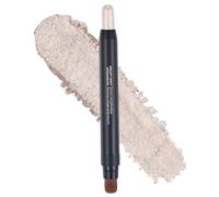 Aplicador de sombras de ojos en barra resistente al agua de doble cabezal resistente al sudor de larga duración profesional con brocha.