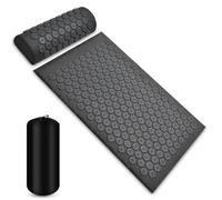 Aplicador del cojín de la estera masaje acupresión yoga for parte posterior pie cuello Para la relajación de los pies(Grey)