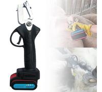 Aplicador eléctrico inalámbrico para etiquetas de oído para ganado, herramienta de etiquetado a pilas para ganado, cerdos, ovejas, cabras, acero inoxidable duradero, batería extraíble