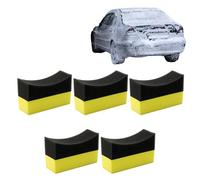 Aplicador Para Brillo De Neumáticos,5 Piezas Aplicador Para Llantas Brillo Esponja Abrillantador | Espuma Reutilizable para Pulido de Cera, Detallado y Limpieza de Parabrisas en Automóviles y Camiones